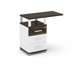 Тумба приставная узкая 3 ящ. со свесом. с надставкой широкой CN.TUS-002 W 836x420x750 Concept images