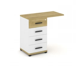 Тумба приставная узкая со свесом 4 ящ. CN.TUS-001 W 836x420x750 Concept images