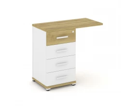 Тумба приставная узкая со свесом 4 ящ. CN.TUS-001 W 836x420x750 Concept images