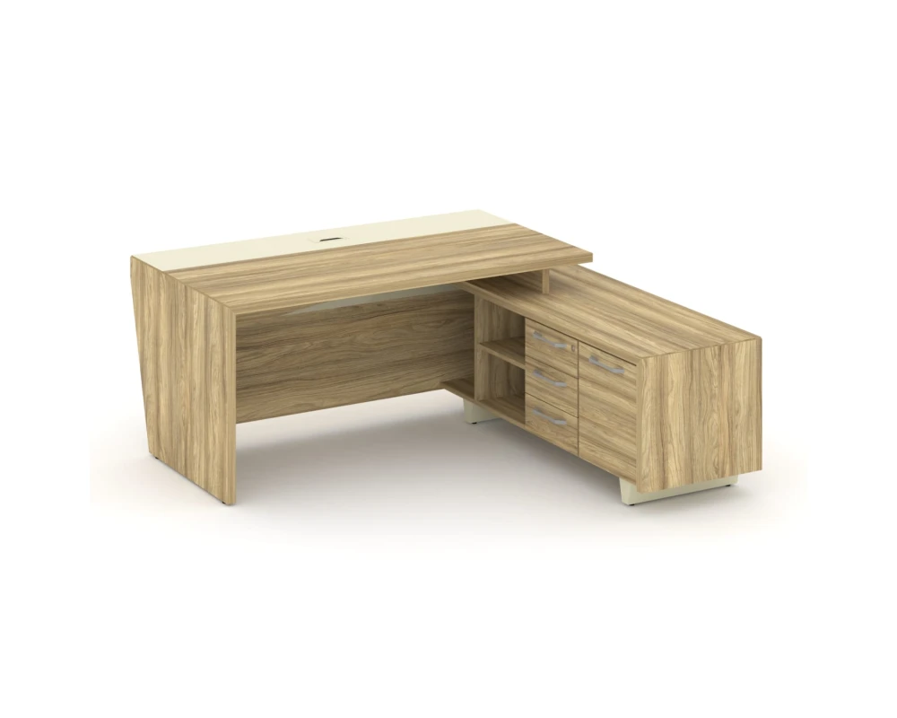 Стол для руководителя с опорной тумбой, правый 180 Корнер / Corner