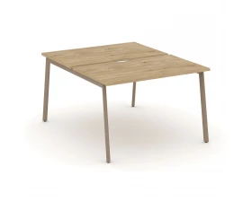 Рабочая станция на 2 места с вырезом на плоскоовальной трубе 118x150x75 Estetica images