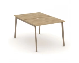 Рабочая станция на 2 места с вырезом на плоскоовальной трубе 98x150x75 Estetica images