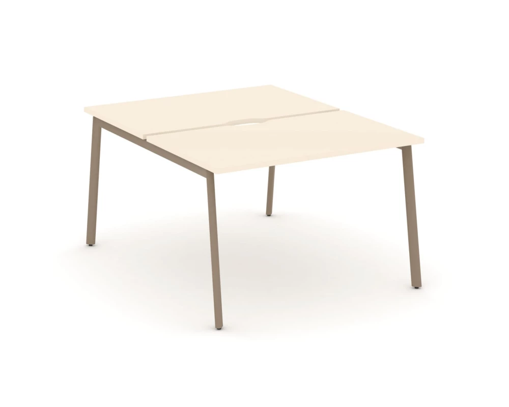 Рабочая станция на 2 места с вырезом на плоскоовальной трубе 118x150x75 Estetica