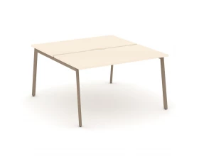 Рабочая станция на 2 места с вырезом на плоскоовальной трубе 138x150x75 Estetica images