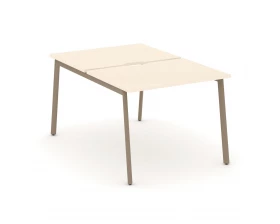 Рабочая станция на 2 места с вырезом на плоскоовальной трубе 98x150x75 Estetica images