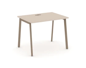 Стол рабочий с лючком на плоскоовальной трубе 98x73x75 Эстетика / Estetica images