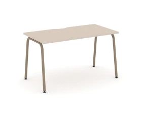 Стол рабочий с вырезом на круглой трубе 138x73x75 Эстетика / Estetica images