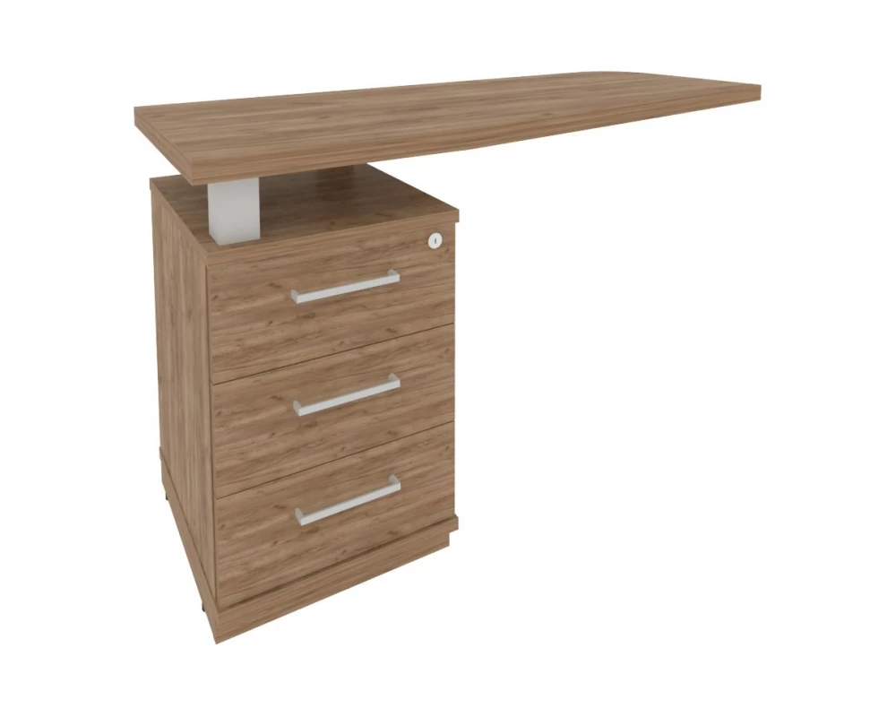 Тумба приставная с топом левая 1300x500x765 First