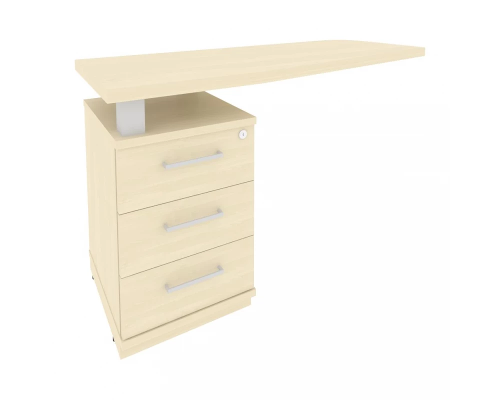 Тумба приставная с топом левая 1300x500x765 First