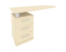 Тумба приставная с топом левая 1300x500x765 First images