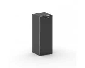 Шкаф узкий средний левый стекл. дверь закрытый 450x460x1202 Fresco images