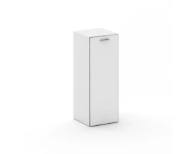 Шкаф узкий средний левый стекл. дверь закрытый 450x460x1202 Fresco images