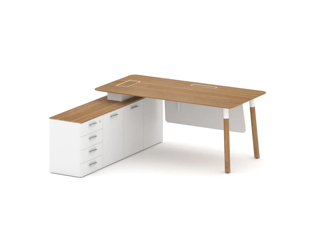 Стол руководителя левый 1800x1798x750 Fresco