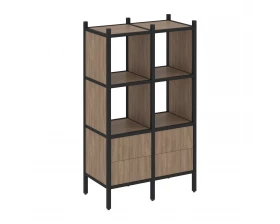 Прямой стеллаж L-03 862x446x1458 Loft images