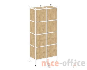 Прямой стеллаж L-04 862x446x1869 Лофт / Loft images