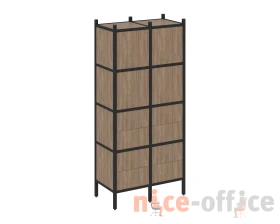 Прямой стеллаж L-04 862x446x1869 Лофт / Loft images