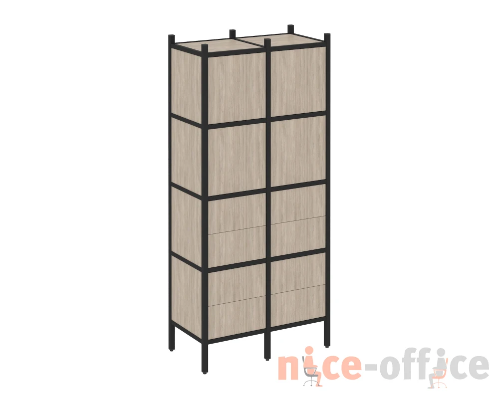 Прямой стеллаж L-04 862x446x1869 Лофт / Loft