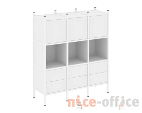 Прямой стеллаж L-08 1278x446x1458 Лофт / Loft images