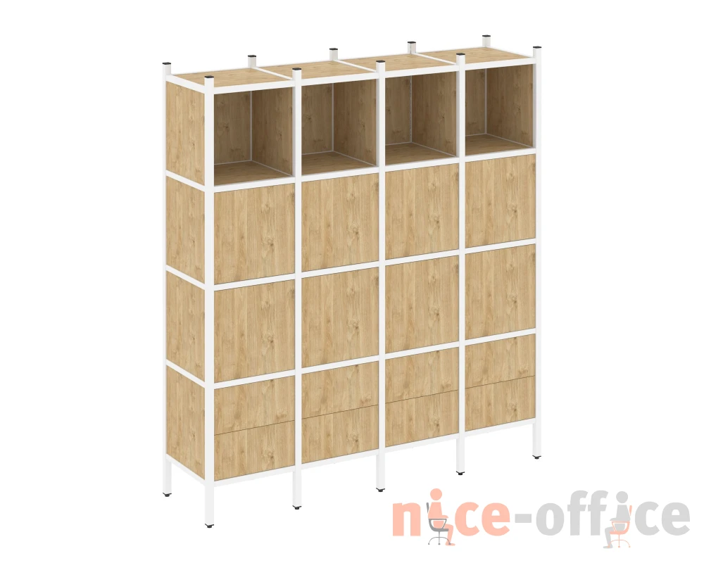 Прямой стеллаж L-09 1694x446x1869 Лофт / Loft