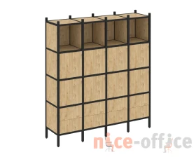 Прямой стеллаж L-09 1694x446x1869 Лофт / Loft images