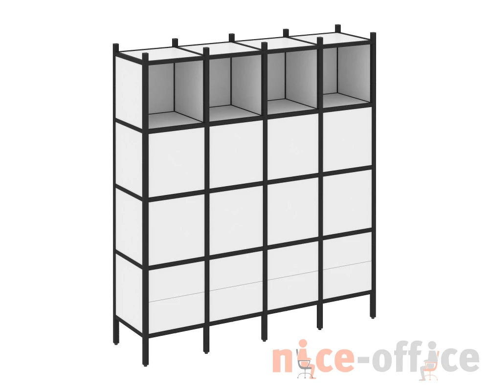 Прямой стеллаж L-09 1694x446x1869 Лофт / Loft