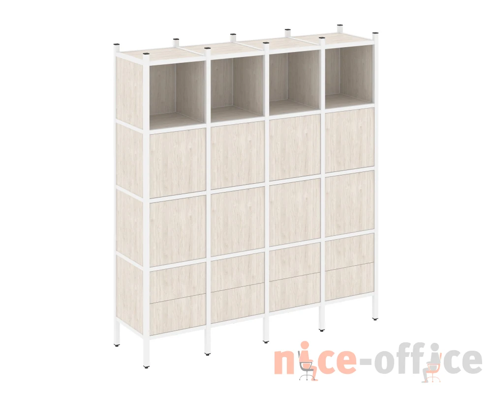 Прямой стеллаж L-09 1694x446x1869 Лофт / Loft