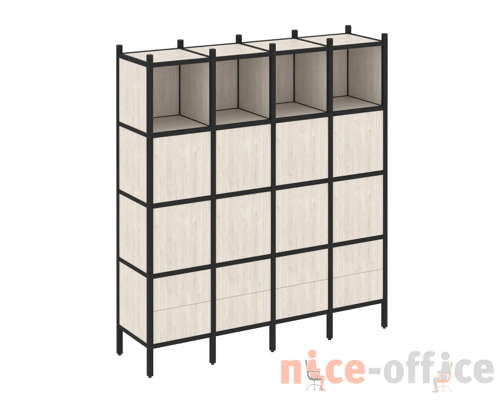 Прямой стеллаж L-09 1694x446x1869 Лофт / Loft