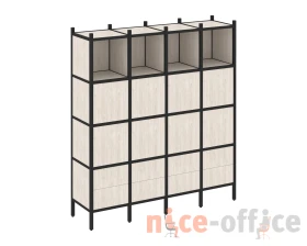 Прямой стеллаж L-09 1694x446x1869 Лофт / Loft images