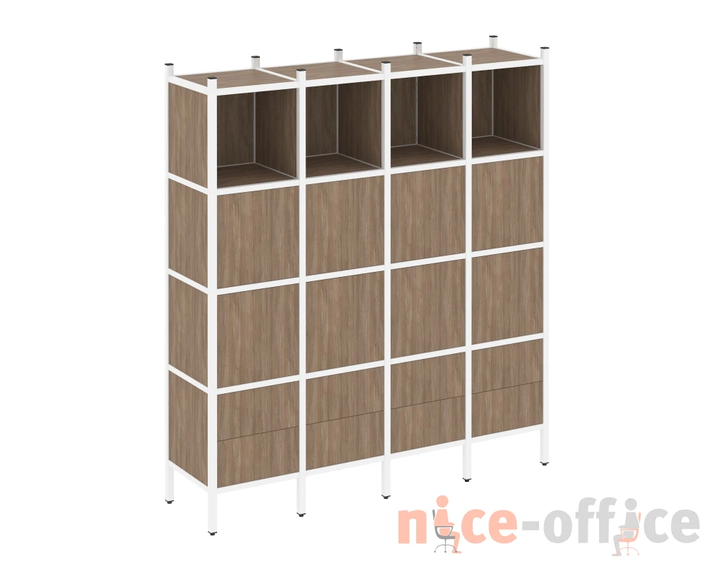 Прямой стеллаж L-09 1694x446x1869 Лофт / Loft