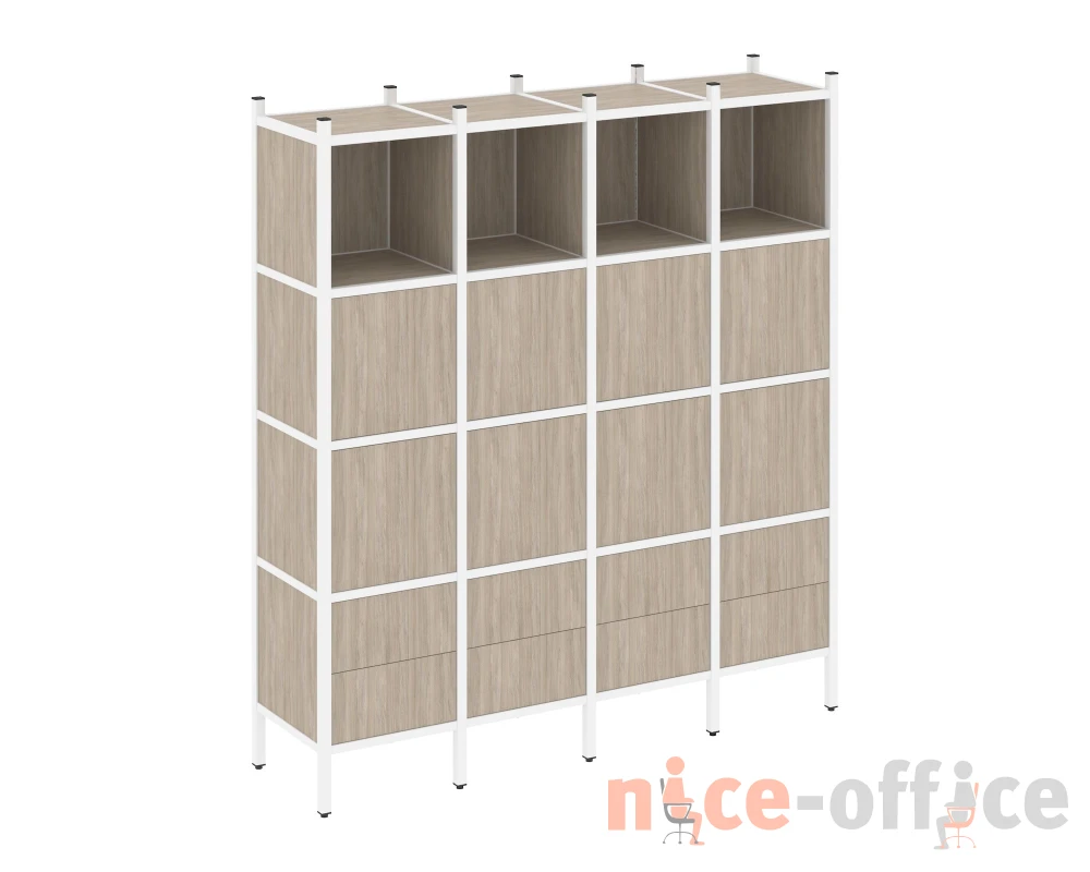 Прямой стеллаж L-09 1694x446x1869 Лофт / Loft