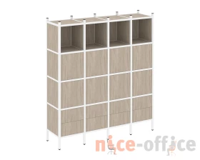 Прямой стеллаж L-09 1694x446x1869 Лофт / Loft images