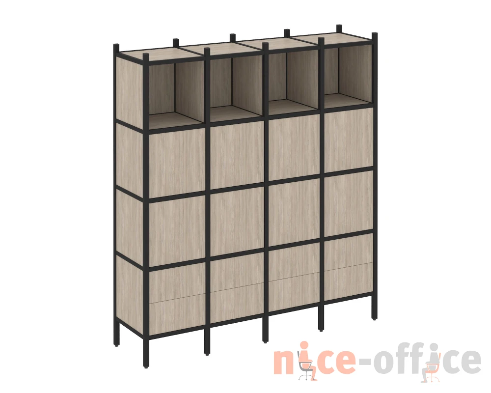 Прямой стеллаж L-09 1694x446x1869 Лофт / Loft