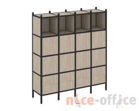 Прямой стеллаж L-09 1694x446x1869 Лофт / Loft images