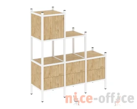 Прямой стеллаж L-12 1278x446x1458 Лофт / Loft images