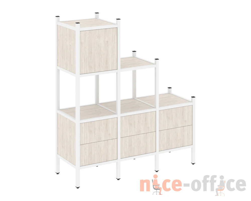 Прямой стеллаж L-12 1278x446x1458 Лофт / Loft