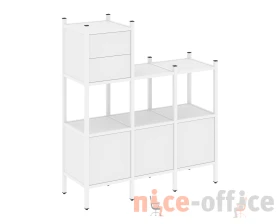 Прямой стеллаж L-13 1278x446x1458 Лофт / Loft images