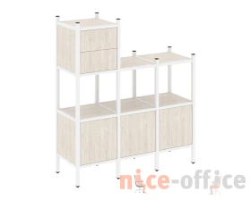 Прямой стеллаж L-13 1278x446x1458 Лофт / Loft images