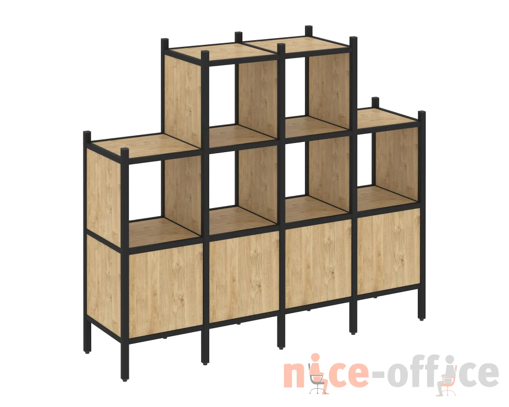 Прямой стеллаж L-16 1694x446x1458 Лофт / Loft