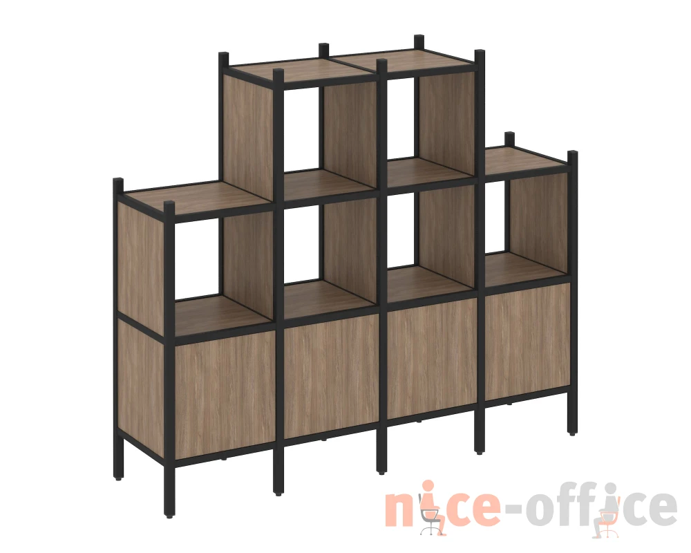 Прямой стеллаж L-16 1694x446x1458 Лофт / Loft