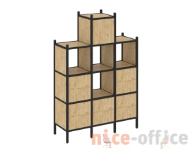 Прямой стеллаж L-18 1278x446x1869 Лофт / Loft images