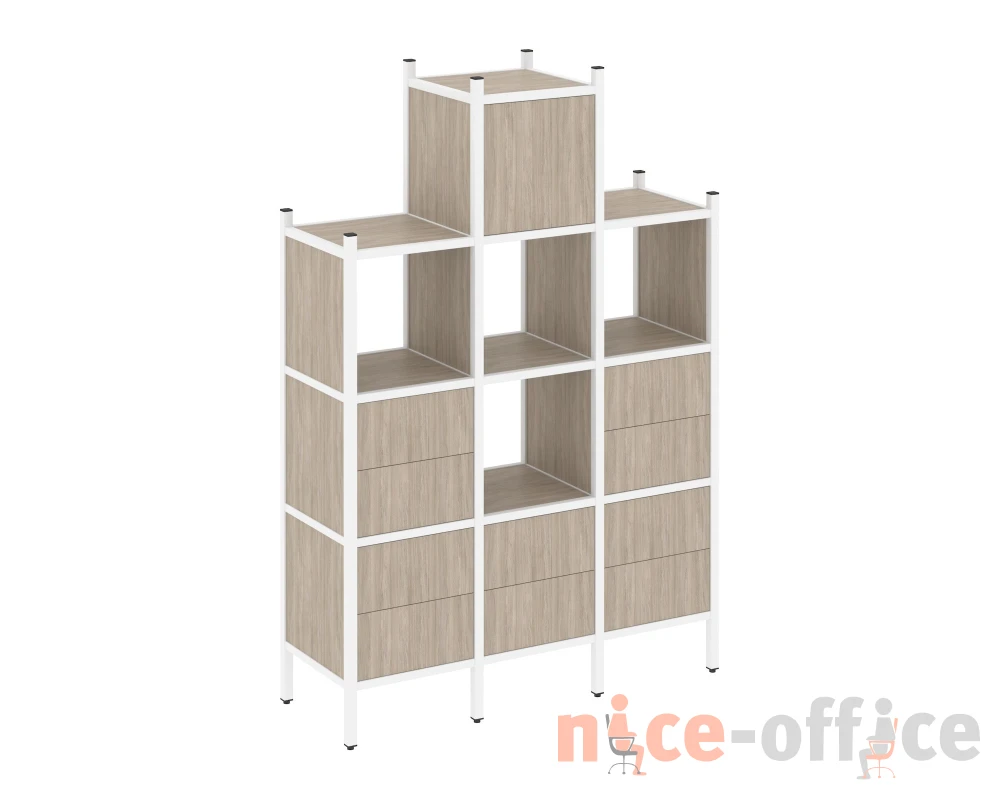 Прямой стеллаж L-18 1278x446x1869 Лофт / Loft