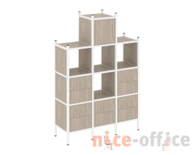 Прямой стеллаж L-18 1278x446x1869 Лофт / Loft images