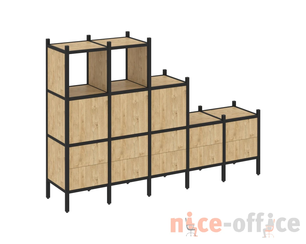 Прямой стеллаж L-19 2110x446x1458 Лофт / Loft