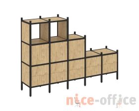 Прямой стеллаж L-19 2110x446x1458 Лофт / Loft images