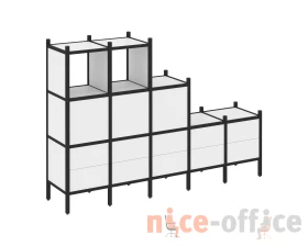Прямой стеллаж L-19 2110x446x1458 Лофт / Loft images