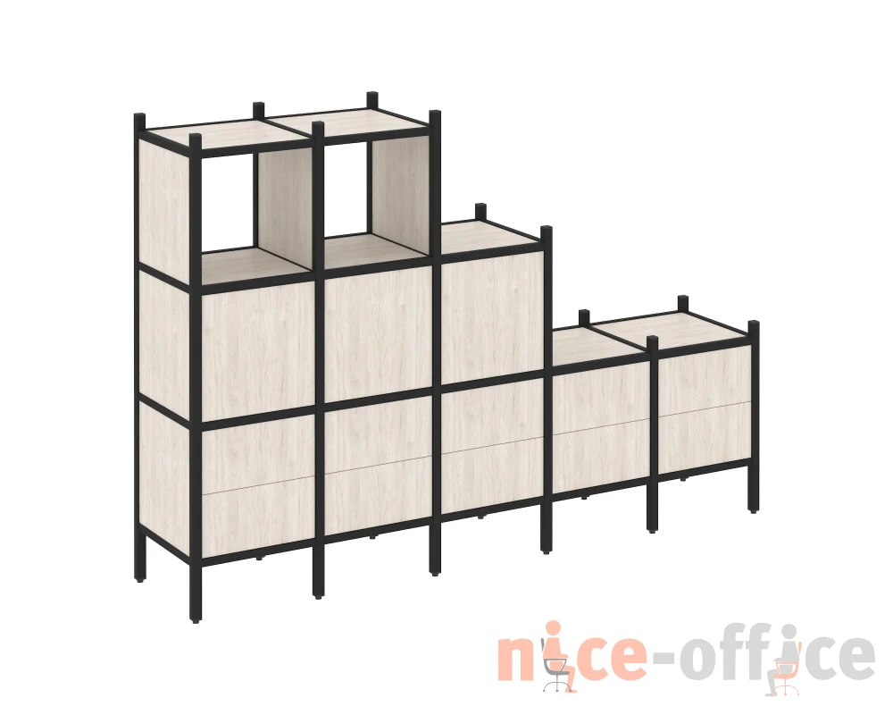 Прямой стеллаж L-19 2110x446x1458 Лофт / Loft