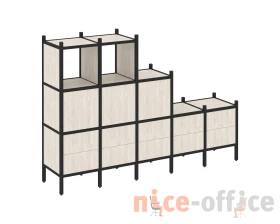 Прямой стеллаж L-19 2110x446x1458 Лофт / Loft images