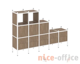 Прямой стеллаж L-19 2110x446x1458 Лофт / Loft images