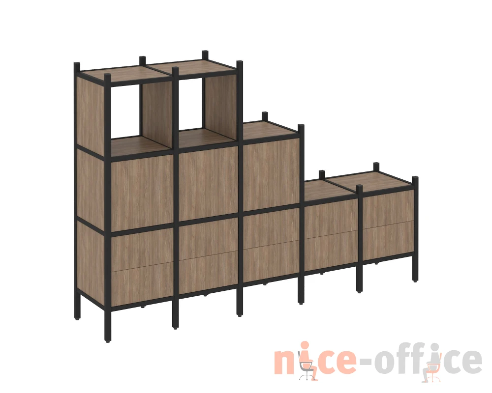 Прямой стеллаж L-19 2110x446x1458 Лофт / Loft