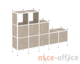 Прямой стеллаж L-19 2110x446x1458 Лофт / Loft images